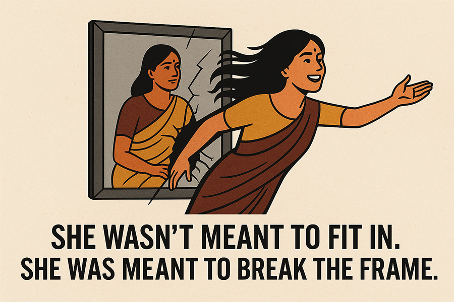 “She wasn’t meant to fit in. She was meant to break the frame.”